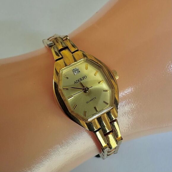 Adolfo Gold-Tone Quartz Watch w/ Diamond Accent main image 14